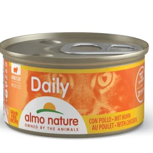 Sparpaket 24 x 85 g Almo Nature Daily Mousse mit Huhn Katzen Nassfutter Meistverkauft